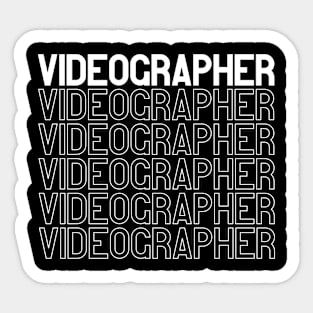 Videographer T Shirt design Sticker